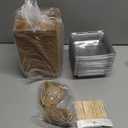 JPPSUJJ 50 Pack Charcuterie Boxes with Clear Lids, Paper Disposable To Go Small Food Containers, 5 Inch Dessert Boxes for Sandwich, Cookie, Cake Slice, Strawberries (Brown)