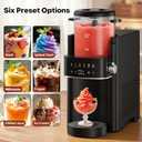 Slushie Machine, Ice Cream Maker, Slushy Machine for Home and Families, No ice needed with Rapid Chill & Temperature Control, Multi-function for Margarita, Frapp, Easy to Clean, Black