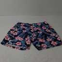 G Gradual Women's 7" Long Swim Board Shorts High Waisted Quick Dry Beach Swimming Shorts for Women with Liner Pockets (X-Large, Navy Flower)