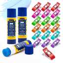 505 Temporary Fabric Glue Sticks (3-Pack) with 20 Pixiss Fabric Clips  Perfect for Sewing, Quilting, Appliqu, and Crafting Projects  Repositionable Adhesive for Fabrics, Fast Drying