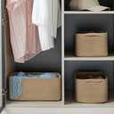 3-Pack Storage Baskets for Organizing | Woven Shelf Toy Basket | Rope Baskets for Gifts Empty | Closet Organizer Bins with Handles | Cube Decorative Box | 11.87.85.1 | Brown