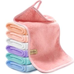 Makeup Remover Cloth 7-Day Set, 15"x6.5" Reusable Makeup Remover Towels, Makeup Washcloths, Skin Friendly Soft Washable Coral Fleece Microfiber Towel for Face, Eye, Lips Gift for Women