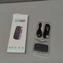 COMSOON Bluetooth Receiver for Car, Noise Cancelling 3.5mm AUX Bluetooth Car Adapter, Wireless Audio Receiver for Home Stereo/Wired Headphones, Hands-Free Call, 16H Battery Life - Black/Silver