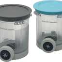 Replacement Swirl by Creami 2-Pack Pints and Lids, Compatible with: Ninja Swirl by CREAMi Soft Serve & Ice Cream Machine NC700, NC701, NC701Q, CN701CO (Grey+Blue)