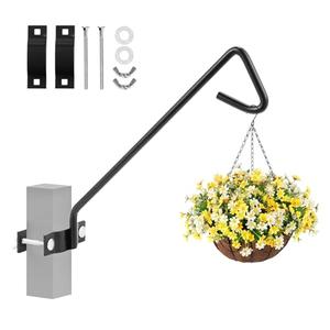 MIXXIDEA 11 Inch Long Fence Deck Hook Rail Hanging Mounting Kit Heavy Duty Bird Feeder Hook Decorative Hanger for Bird Feeders Planters Suet Baskets Lanterns on Balcony Porch Railing Fence