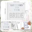 Fuyoooo 12 x 12 Inch Letters to The Bride Scrapbook Wedding Memory Book Bridal DIY Blank Paper Scrapbook Photo Album Guest Book Sign with Pearl Stickers, Metallic Letters, Bows(White)