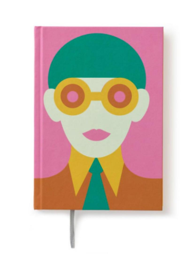 Olimpia Zagnoli Pink Midsized Lined Notebook