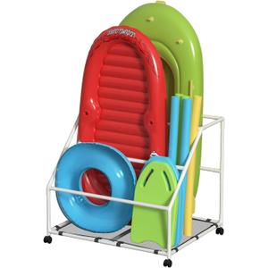 Pool Float Holder, Poolside Float Storage, Rust-Proof Float Rack, Anti-UV Float Organizer, Outdoor Pool Float Container for Floaties, Noodles, Basic Plus