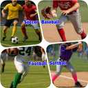 2 x 3 Pairs Soccer Baseball Sock, Youth Men and Women Knee High Softball Football Socks for Sports (Red, L)