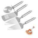 4PCS Pie Server Set Stainless Steel Pie Cutter and Server Set,Spatula with Serrated Edge for Cutting and Serving Cake, Pizza,Lasagna