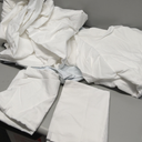 100% Organic Cotton Sheets Set - GOTS Certified, 300 Thread Count, Deep Pocket Sateen Sheet Set - Hypoallergenic, All-Season, Breathable, Soft Sheet Set (Queen - White)