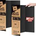 Chell Mini Size Trifold Poster Board, 16" x 24", Small Corrugated Project Boards, Black, 2 Pack