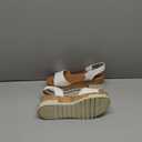 DREAM PAIRS Women's Open Toe Ankle Strap Casual Flatform Platform Wedges Sandals (7, White-2)
