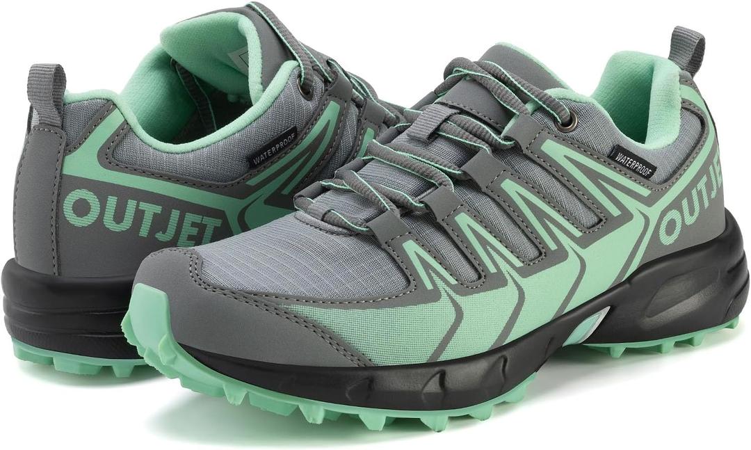 Women's Waterproof Hiking Shoes Lightweight Non-Slip Trails Walking Shoes Outdoor Sneakers, 7