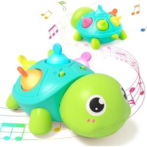 Vanmor Baby Toys 612 Months, Musical Turtle Infant Toy, Teething Toy with Light Up for Babies, Early Learning Educational Toy, Stocking Stuffers for for 6 7 8 9 12 18 Months