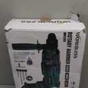 1 Inch SDS-Plus Rotary Hammer Drill, 8Amp, 3.0J 4 Functions Variable Speed Hammer Drill with Safety Clutch for Concrete Demolition Chipping,3 Drill Bits, 2 Chisels, 1 Adapter