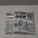 Nervure 300PCS Silver Plastic Silverware - Heavy Duty Disposable Cutlery Set,Luxury Silver Plastic Utensils include 100Pcs Forks, 100Pcs Spoons, 100pcs Knives Perfect for Wedding,Party,Daily Use