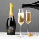 PARACITY Champagne Flutes, Champagne Glasses Set of 4, Elegant 8.5oz glass champagne flutes, Gift for Birthday, Wedding, Christmas, Valentine's Day