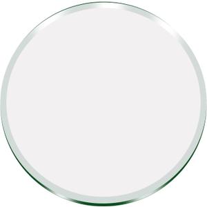 SZG Glass | 14" Inch Round Glass Table Top 1/4" Thick Tempered Beveled Edge (14 in)