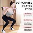 Pilates Bar Kit with Resistance Bands - Multifunctional Pilates Equipment for Women & Men Home Gym Pilates Yoga