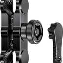 BRCOVAN Anti-Theft Aluminum Alloy Double Socket Arm Compatible with RAM Mounts B Size 1'' Ball Mounting Base & Bike Motorcycle Phone Holder 1 Inch Ball Joint, Medium Arm