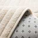 Beige Solid Color 5x7 Area Rug, Soft Washable Rugs for Living Room