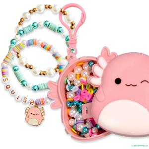 Horizon Group USA Original Squishmallows Archie The Axolotl Bracelet Kit, Friendship Bracelet Kit, Charm Bracelet Making Kit, Gifts for Girls, Squishmallows for Boys, Craft Kits