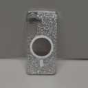 Bonoma for Samsung Galaxy S25 Case, Sparkly Glitter Bling Back, Magnetic Support for MagSafe Shockproof Case, Crystal and Clear High-Duty Protection for Phone Case -Crystal