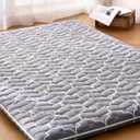 6th Generation Japanese Floor Futon Mattress - Extra-Thick 9-Layer Modern Futon with 100% High-Density Foam, Portable Floor Mattress Sleeping Pad for Adults, Guest Room, Dormitory, Full Size (54"X80") (Grey)