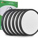 12 Inch LED Flush Mount Ceiling Light 6PK, 24W, 2520LM, 3000K/4000K/6000K CCT Selectable, Round Flat Panel Light Low Profile Ceiling Light Fitures for Hallway, Kitchen, Bedroom, Laundry Room, Black