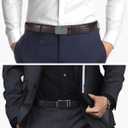 CHAOREN Leather Ratchet Belt Men 2 Pack - Customizable Fit, Effortless Style (35mm) (28" to 34" Waist Adjustable, Black - Carbon Fiber/Dark Brown)