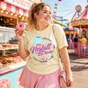 BLANCHES Plus Size Shirt Women Funny Letter Print Tops Cute Vacation Holiday Graphic Tees, 4XL (Yellow)