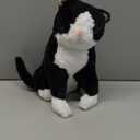 Libima 13 Inch Tuxedo Cat Stuffed Animal Realistic Black and White Cat Plush Soft Stuffed Tuxedo Kitten Plushie for Birthday Gifts Pet Party Favors Bedroom Sofa Decors