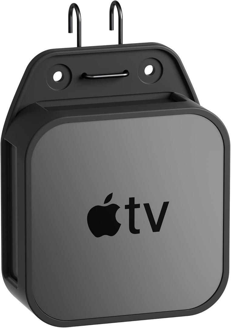  Silicone TV Mount Compatible with All Apple TV Generations (Including 4K Models) –No-Drill Wall Mount Behind TVs Bracket, TV Holder，Anti-Scratch