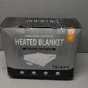 Heated Blanket Electric Blanket King Waffle,90x100 Inches Sherpa Fleece Fast Heating Blanket 6 Heating Levels & 10 Hours Auto Off ETL Certification, Grey King