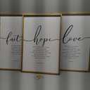 Houmury 3PCS Framed Faith Hope Love Bible Verses Wall Art Farmhouse Religious Quotes Wall Decor Inspirational Wall Art (Black, 16"x24")