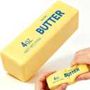 2 x Butter Squishy Toys, Slow Rising Squishy Butter Stick Like Squishy Dumplings, Squeeze Toys for Anxiety Relief Party Favors (1 Pcs, Yellow)