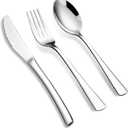 6-Piece Silverware Set Stainless Steel Flatware Set Service for 2 Includes Knives Forks Spoons Cutlery Utensil for Home Kitchen, Dishwasher Safe