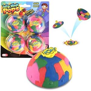 4in1 Bounce Bowls Ball Fidget Toy for Kids & Adults Spinning Stress Relief, Pop Up Toy Outdoor Game Sports Fingertip Toy for School, Birthday Party Favors, Goodie Bag Fillers for Boys and Girls