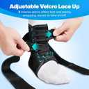 Healrecux Lace Up Ankle Brace for Women Men, Ankle Support for Sprained Ankle, Plantar Fasciitis Brace Ankles Stabilizer Wrap for Basketball, Volleyball, Sports, Injury Recovery, L