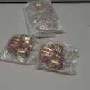 4 Pcs Burgundy Red Gold Bow Ornaments Vintage Glass Bow Christmas Ball Ornaments 3.14 x 3.26 in 3D Glitter for Christmas Tree Decorations Xmas Hanging Wedding Party Indoor Garland Wreath Decor