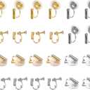 24pcs Detachable Clip on Earrings, Clip on Earring Converter, Earring Converters Pierced to Clip Earrings for Men, Women Without Piercings