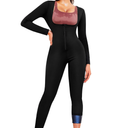 Junlan Full Body Sauna Suit for Women Sweat Jumpsuit Waist Trainers for Women Belly Fat Workout Sweat Suit L