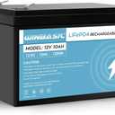 12V 10Ah Lithium LiFePO4 Deep Cycle Battery, 2000+ Cycles Rechargeable Battery Compatible for Razor e200/e200s/e225/e300/mx350 Small UPS, solar/Wind Power, Built-in 10A BMS (2 PACK)