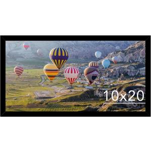 JCJMY 10x20 Picture Frame Black for Photo and Poster, Horizontal and Vertical Formats for Wall Hanging, 10 x 20 Wall Gallery Frame for Photos