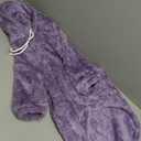 Fuzzy Dog Hoodie Sweater for Large Dogs Warm Winter Dog Clothes with Double-Sided Plush Fleece Soft Stretchy Pet Coats Hooded Sweatshirt for Medium Large Dogs (XL (Back: 24.8",Chest: 33.86",35-55lbs), Purple)