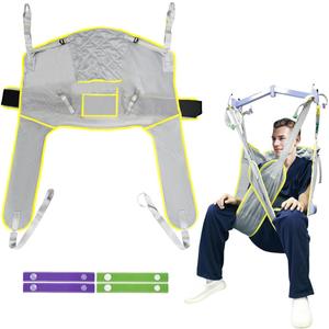 Patient Lift Sling, Universal Hygiene Mesh Lift Sling for Toileting, Lift Sling for Elderly, 500lbs(230kgs) (Medium, Grey)
