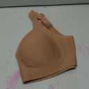 FeelinGirl Jelly Bras for Women Wireless Push Up Bralettes Seamless Full Coverage Supportive No Underwire Tshirt Bra (X-Large, Brown)