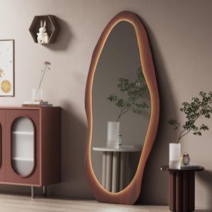 67" "Papaya" shaped Modern Style Mirror with LED Backlight