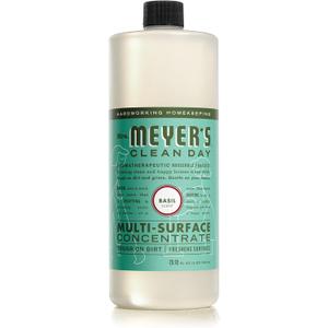 MRS. MEYER'S CLEAN DAY Multi-Surface Cleaner Concentrate, Use to Clean Floors, Tile, Counters, Basil, 32 fl. oz